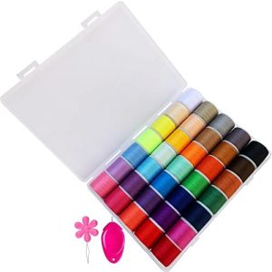 35 Color Set of Polyester Sewing Thread with Needle threaders for Hand & Machine Sewing